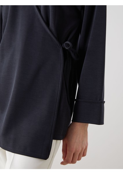 Yeni Sezon Şal Yaka Modal Karışımlı Kadın Hırka modelleri