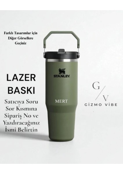 The Iceflow Flip Straw Pipetli Termos 0,89 L Özel Isimli Kişiselleştirilebilir Özel İsimli indirimleri