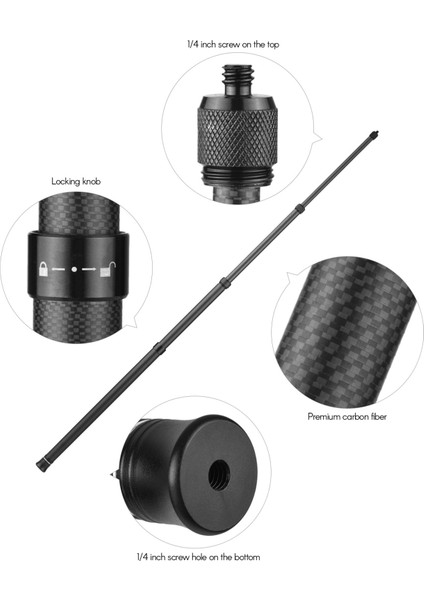 3 Metre/9.8ft Karbon Fiber Selfie Çubuğu Insta 360 (Yurt Dışından) modelleri