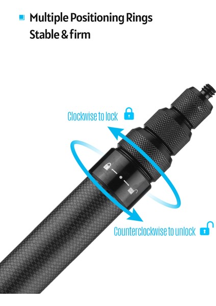 3 Metre/9.8ft Karbon Fiber Selfie Çubuğu Insta 360 (Yurt Dışından) indirimleri