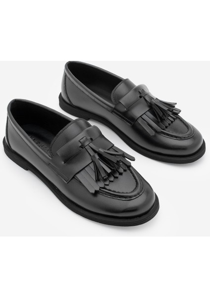 Kadın Loafer Püsküllü Günlük Ayakkabı Petlin Siyah indirimleri