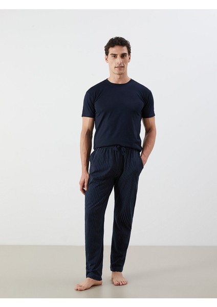 Yeni Sezon Standart Kalıp Çizgili Erkek Pijama Altı