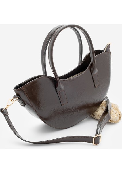 Kadın Fermuar Kapama El ve Omuz Çantası Foren