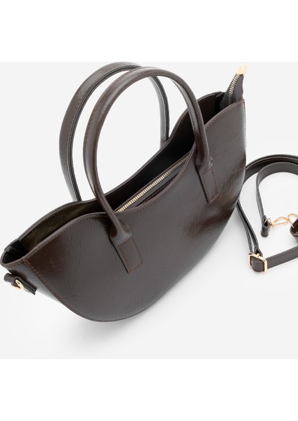 Kadın Fermuar Kapama El ve Omuz Çantası Foren