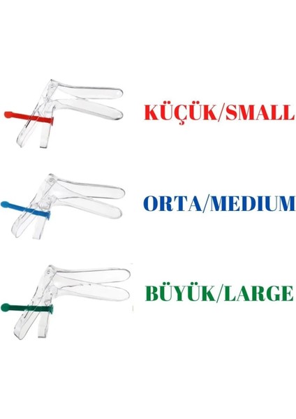 Vaginal Speculum S/m/l - Vajinal Spekülüm 3lü Paket