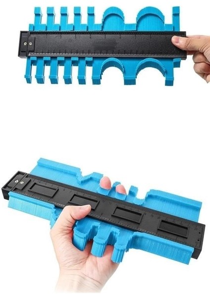 Büyük Boy Kalıp Çıkarma Kontur Ölçüm Cihazı Ahşap Fayans Şekillendirme Kalıbı 24 cm