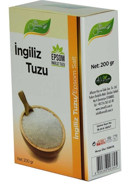 Ingiliz Tuzu Yenilebilir Epsom Salt Magzenyum Sülfat 200 gr fiyatları