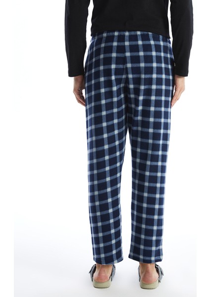 Yeni Sezon Standart Kalıp Ekose Polar Pijama Alt fırsatları