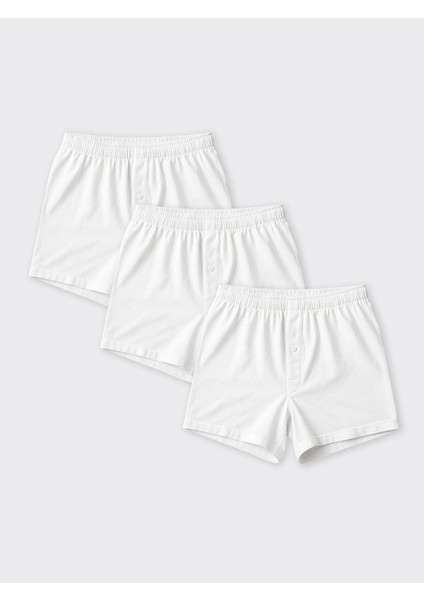 Yeni Sezon Standart Kalıp Pamuklu Esnek Erkek Boxer 3'lü