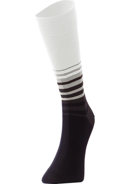 Desenli Bambu Erkek Çorap Siyah