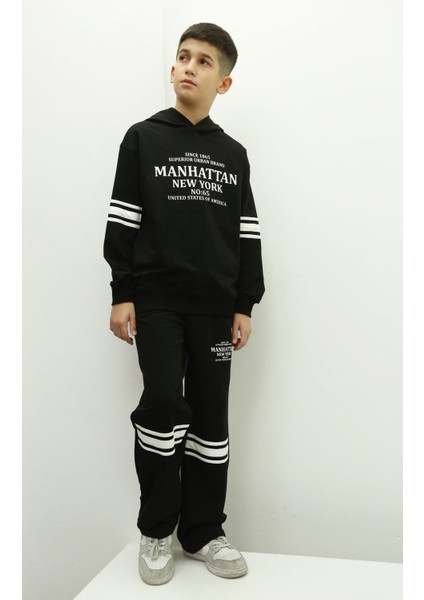 Kapşonlu Erkek Çocuk Eşofman Takım