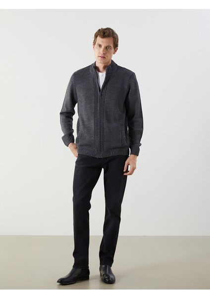 Yeni Sezon Büyük Beden Standart Kalıp Dik Yaka Erkek Triko Hırka modelleri