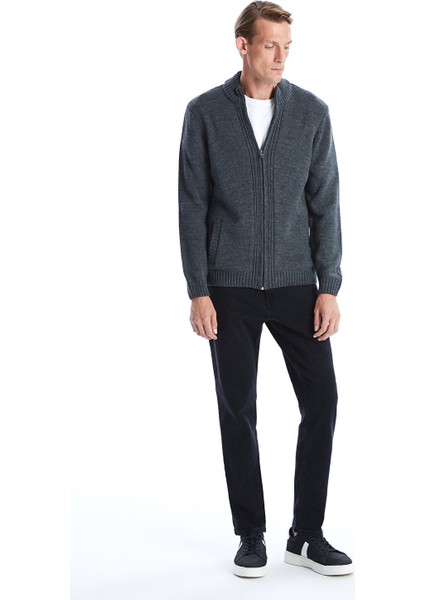 Yeni Sezon Büyük Beden Standart Kalıp Dik Yaka Erkek Triko Hırka fırsatları