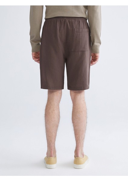 Yeni Sezon Rahat Kalıp Keten Görünümlü Erkek Şort fırsatları