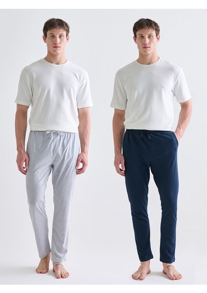 Yeni Sezon Standart Kalıp Erkek Pijama Alt 2'li