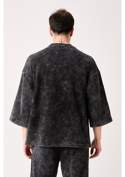 X-4001 Bisiklet Yaka Yıkamalı Üç Iplik Şardonlu Tişört indirimleri