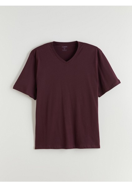 Yeni Sezon Büyük Beden V Yaka Penye Erkek Tişört