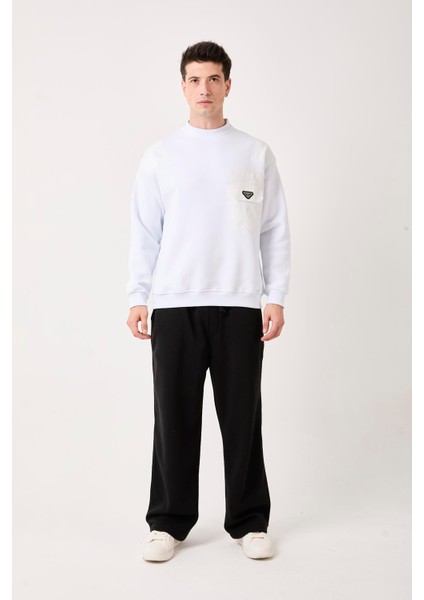 X-4006 Garni Detaylı Üç Iplik Şardonlu Sweat