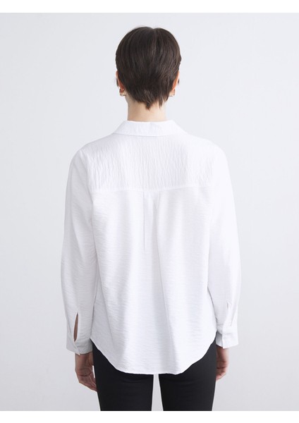 Yeni Sezon Loose Fit Armürlü Kadın Gömlek fırsatları