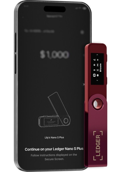 Nano S Plus Demir Fuşya Kripto Donanım Cüzdanı