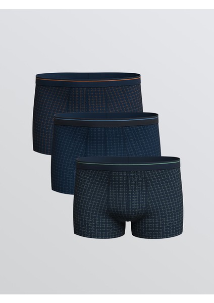 Yeni Sezon Standart Kalıp Pamuklu Esnek Erkek Boxer 3'lü
