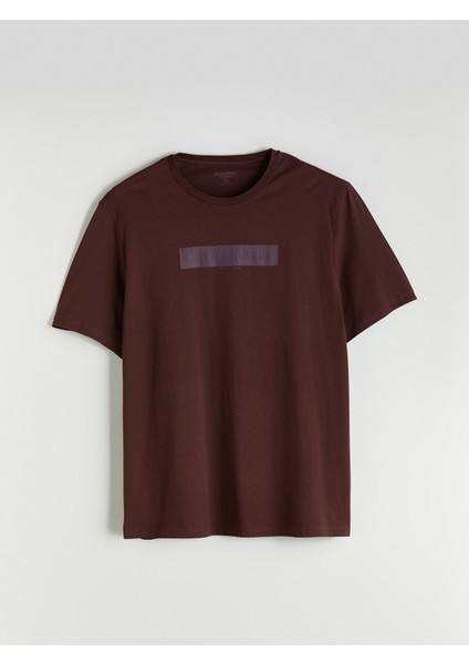 Yeni Sezon Bisiklet Yaka Baskılı Erkek Tişört