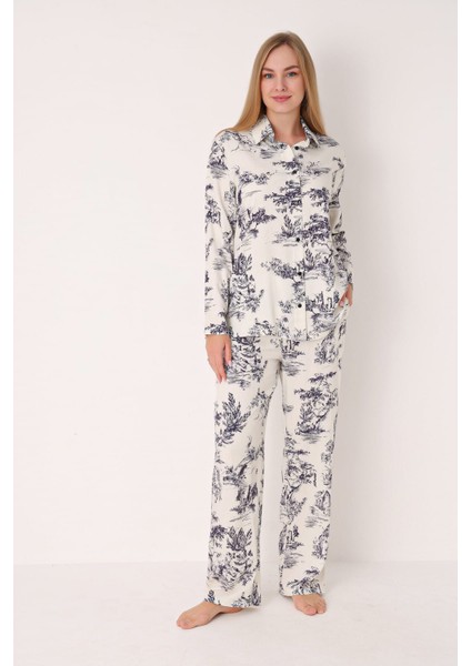 Önden Düğmeli Pijama Takım