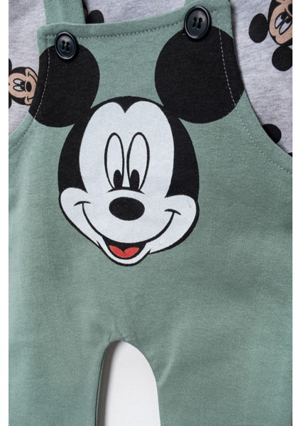 Mickey Mouse Baskılı Içi Badili Salopet Bebek Tulumu modelleri