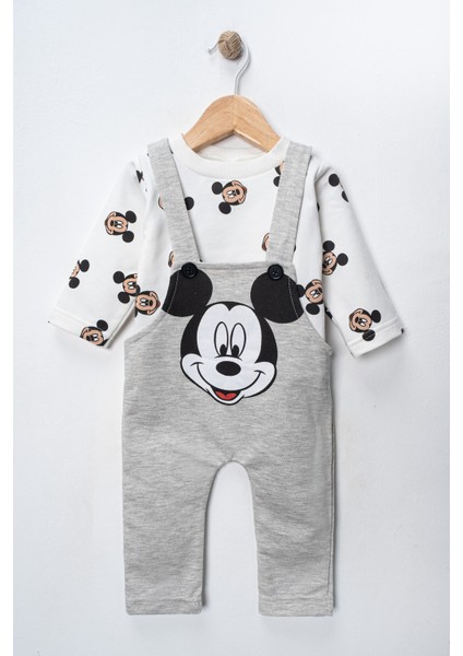 Mickey Mouse Baskılı Içi Badili Salopet Bebek Tulumu fiyatları