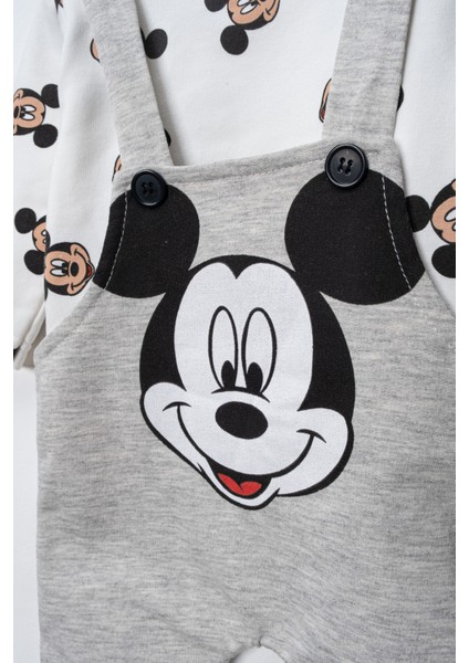 Mickey Mouse Baskılı Içi Badili Salopet Bebek Tulumu modelleri