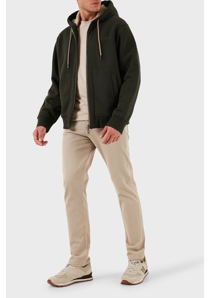 Pamuklu Regular Fit Kapüşonlu Fermuarlı Sweat Erkek Sweat XM001026 AF16279 U8122 fiyatları