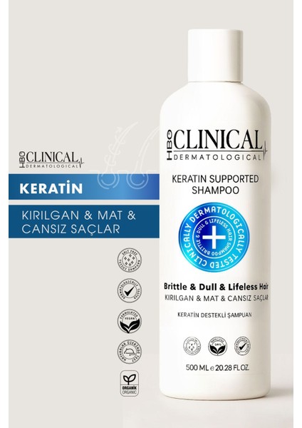 Hbo Clınıcal Tuzsuz Keratin Bakım Şampuanı 500 ml fiyatları