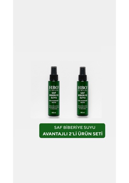 Clınıcal Saf Biberiye Suyu 100 Ml+ 100 ml