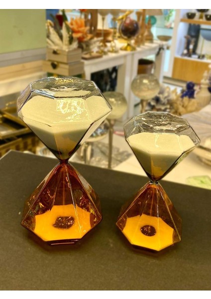 Amber Füme 2'li Kum Saati/dekor fiyatları