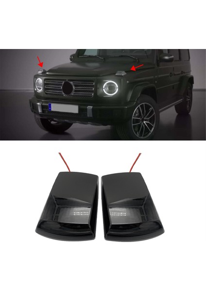 Araba Ön Köşe Işaretçi Işıkları Turn Sinyal Yanıp Sönen Lambalar Mercedes-Benz G Sınıfı W463 W461 W460 Park Işığı (Yurt Dışından) fiyatları