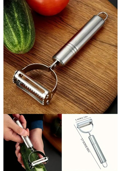 Paslanmaz Çelik Jülyen Meyve Sebze Soyacağı | Ultra Keskin Çok Amaçlı Soyacak