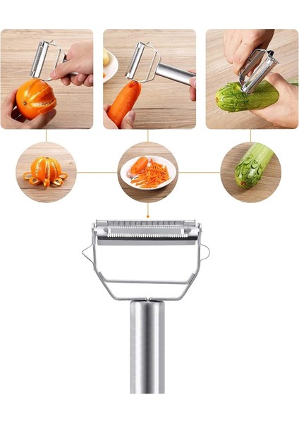 Paslanmaz Çelik Jülyen Meyve Sebze Soyacağı | Ultra Keskin Çok Amaçlı Soyacak fiyatları