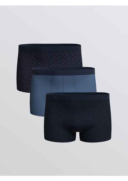 Yeni Sezon Standart Kalıp Pamuklu Esnek Erkek Boxer 3'lü