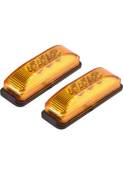 2pcs 24V 3.9inch 3 LED Kamyon Römorku Amber Işık Ön LED Yan Işaretçi Işıkları Açıklama Göstergesi Lamba Su Geçirmez (Yurt Dışından) fiyatları
