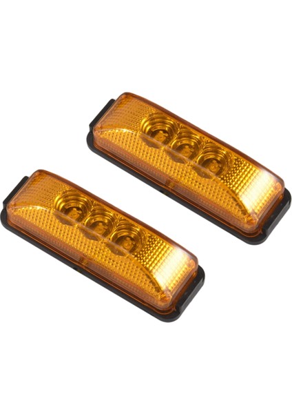 2pcs 24V 3.9inch 3 LED Kamyon Römorku Amber Işık Ön LED Yan Işaretçi Işıkları Açıklama Göstergesi Lamba Su Geçirmez (Yurt Dışından) modelleri