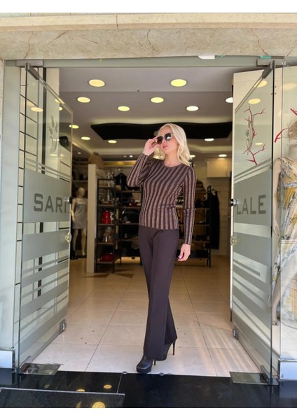 Simli Ip Şeritli Triko modelleri