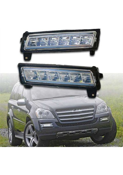 Araba LED Drl Sis Işığı Mercedes-Benz ml Gl Glk W164 X164 X204 Sürüş Lambası Gündüz Çalışan Işık Tampon Lambası (Yurt Dışından) fiyatları