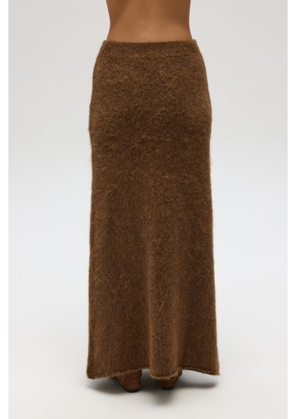 Nivra Açık Kahve Uzun Triko Etek indirimleri