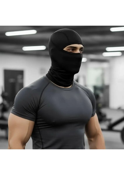 Siyah Ünisex Kar Maskesi Balaklava Motor Kış Scooter Bisiklet