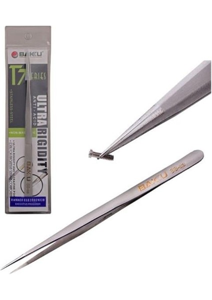 Baku Bk-T7-Ss-Sa Düz Uç Cımbız