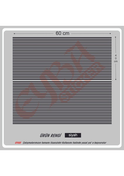 Stop Çizgisi Her Araca Uyumlu Sağ Sol 60X30 2 Adet Araba Sticker Oto Sticker Şerit