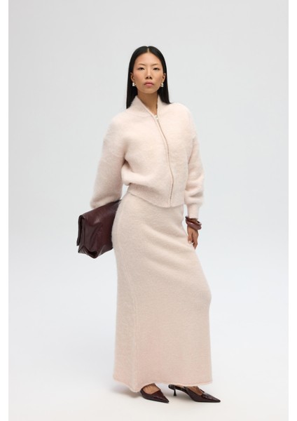 Nivra Pembe Uzun Triko Etek