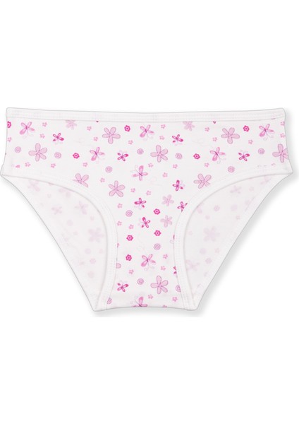 Kız Çocuk Pamuklu Renkli Baskılı Bikini Külot 3'lü Paket 5352 Renkli modelleri