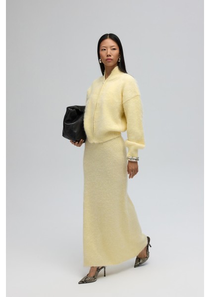 Nivra Sarı Uzun Triko Etek fiyatları