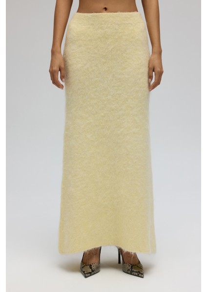 Nivra Sarı Uzun Triko Etek modelleri